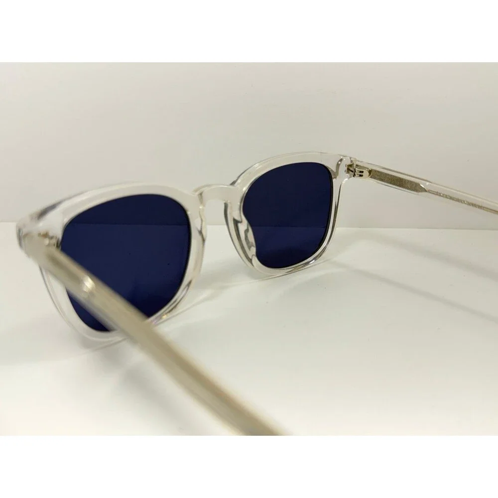 Madewell Sunglasses Women's Clear Frame Blue Lenses UV Protection Square Style